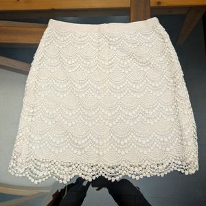 Club Monaco Cream Lace Skirt